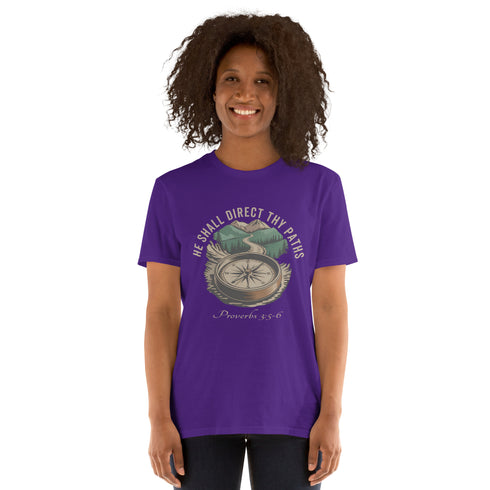 He Shall Direct Thy Paths Christian Bible Verse T-Shirt